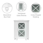Meuble d'angle de sol en bois autoportant Teamson Home Blue Ridge
