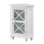 Meuble d'angle de sol en bois autoportant Teamson Home Blue Ridge