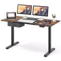 Costway Electric Standing Desk 55'' x 28'' Height Adjustable Sit Stand with USB Charging Port Natural/Black/Grey/Brown/White