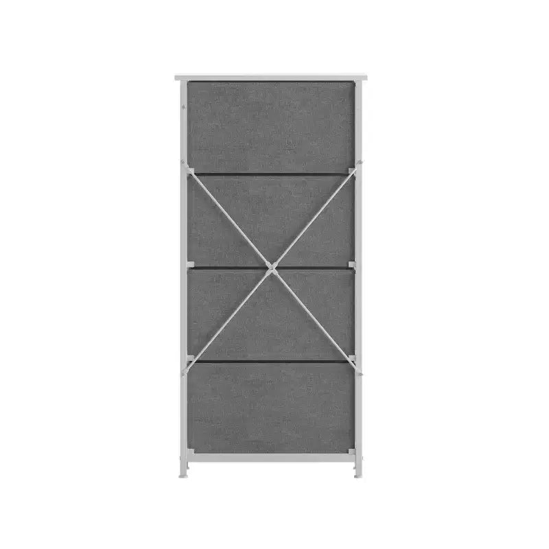 Commode verticale à 4 tiroirs Flash Furniture Harris avec cadre en fonte, plateau en bois et tiroirs en bois composite à poignées en bois faciles à ouvrir
