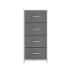 Commode verticale à 4 tiroirs Flash Furniture Harris avec cadre en fonte, plateau en bois et tiroirs en bois composite à poignées en bois faciles à ouvrir
