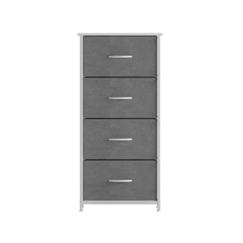 Commode verticale à 4 tiroirs Flash Furniture Harris avec cadre en fonte, plateau en bois et tiroirs en bois composite à poignées en bois faciles à ouvrir