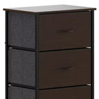 Commode verticale à 4 tiroirs Flash Furniture Harris avec cadre en fonte, plateau en bois et tiroirs en bois composite à poignées en bois faciles à ouvrir