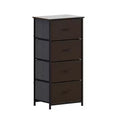 Commode verticale à 4 tiroirs Flash Furniture Harris avec cadre en fonte, plateau en bois et tiroirs en bois composite à poignées en bois faciles à ouvrir