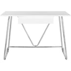 Molloy Desk - FOX2212 - White/Chrome - Safavieh Couture