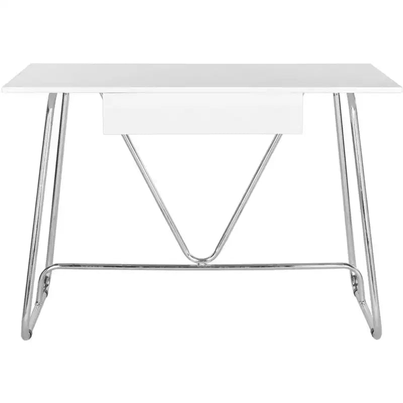 Molloy Desk - FOX2212 - White/Chrome - Safavieh Couture