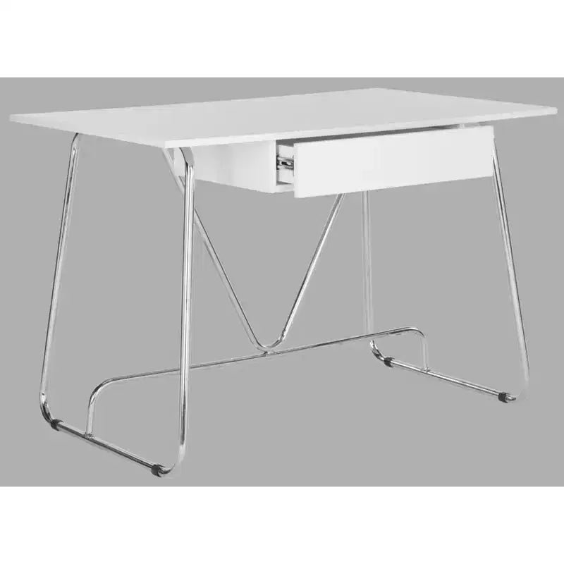 Bureau Molloy – FOX2212 – Blanc/Chrome – Safavieh Couture