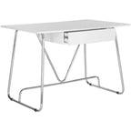Bureau Molloy – FOX2212 – Blanc/Chrome – Safavieh Couture