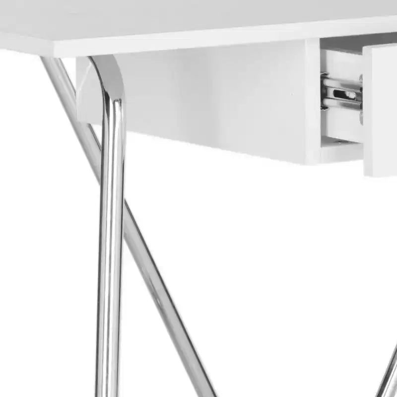 Bureau Molloy – FOX2212 – Blanc/Chrome – Safavieh Couture