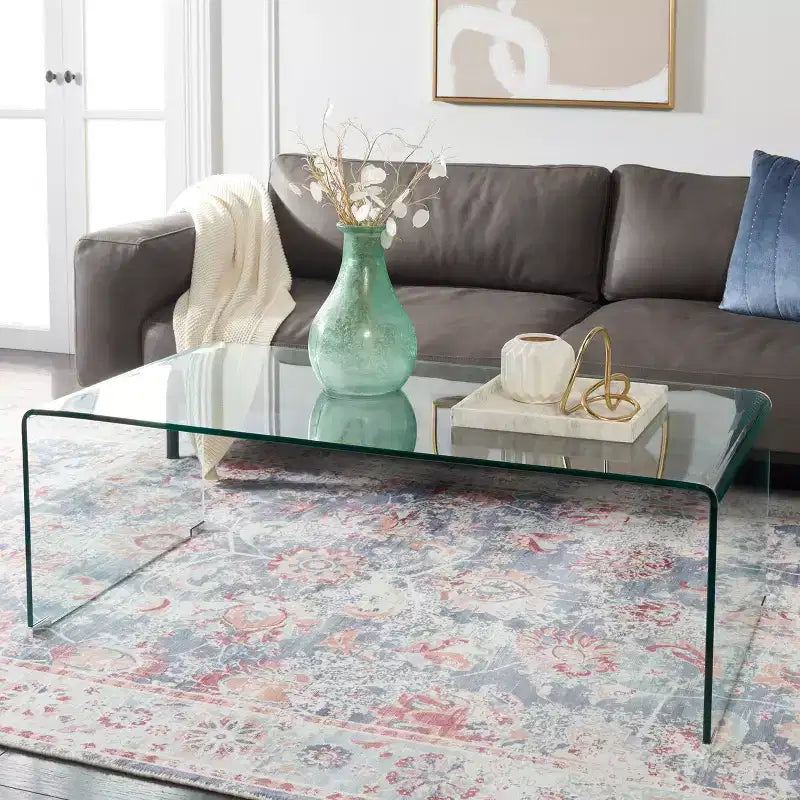 Table basse en verre Willowith - Transparente - Safavieh