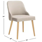 Chaise de salle à manger rembourrée Lulu (lot de 2) - DCH6200 - Safavieh