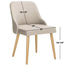 Chaise de salle à manger rembourrée Lulu (lot de 2) - DCH6200 - Safavieh