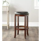 Tabouret de bar pivotant Elwood - FOX7015 - Cerisier/Noir - Safavieh Couture