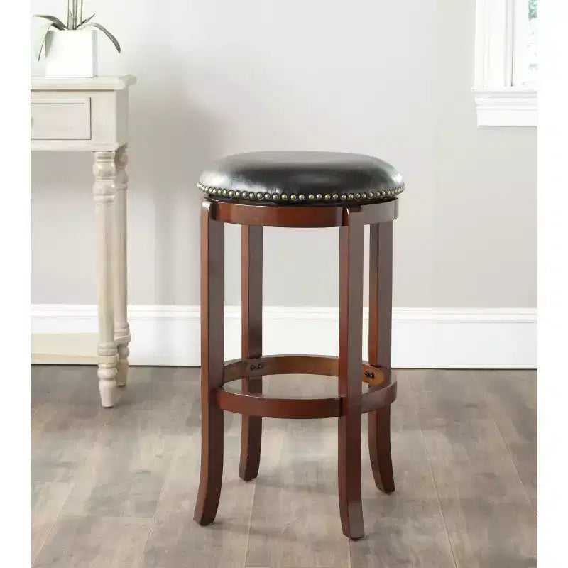Tabouret de bar pivotant Elwood - FOX7015 - Cerisier/Noir - Safavieh Couture