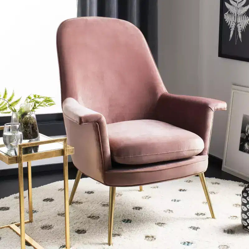 Fauteuil Aimee en velours - SFV4701 - Safavieh Couture