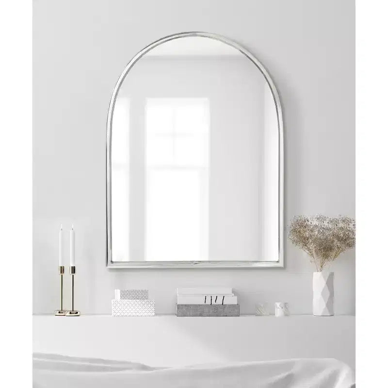 Miroir mural cintrée Rowla Kate et Laurel, 24x32, Argent