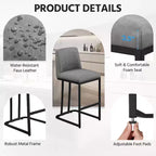 Yaheetech Lot de 2 tabourets de bar modernes rembourrés pour cuisine et salle à manger