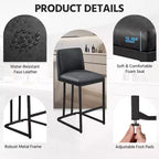 Yaheetech Lot de 2 tabourets de bar modernes rembourrés pour cuisine et salle à manger