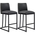 Yaheetech Set of 2 Modern Upholstered Bar Stools for Kitchen Dining
