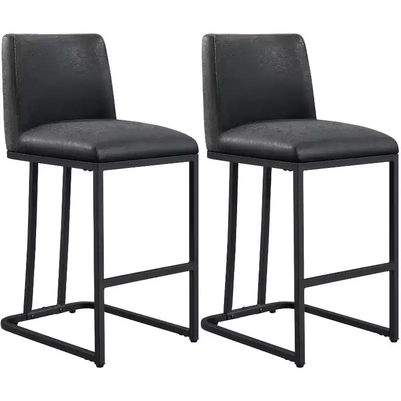 Yaheetech Set of 2 Modern Upholstered Bar Stools for Kitchen Dining