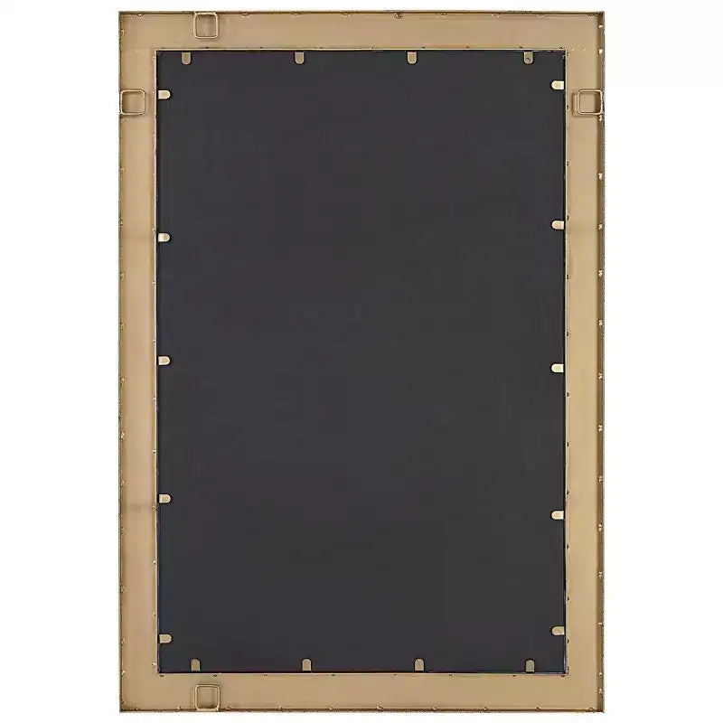 Miroir mural décoratif rectangulaire Uttermost, pour coiffeuse, style rustique, biseauté, cadre doré foncé poli noix de coco, 27 3/4 de large, pour salle de bain