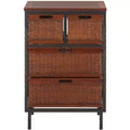 Andrew 4 Drawer Storage Unit - AMH6511 - Dark Teak - Safavieh Couture