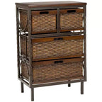 Meuble de rangement à 4 tiroirs Andrew - AMH6511 - Teck foncé - Safavieh Couture