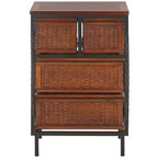 Meuble de rangement à 4 tiroirs Andrew - AMH6511 - Teck foncé - Safavieh Couture