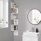 VASAGLE Étagère d'Angle, Étagère Murale Flottante à 5 Niveaux pour Plantes