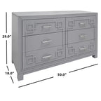 Commode moderne à 6 tiroirs Raina - SFV2102 - Safavieh Couture