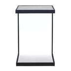 Table d'appoint noire Uttermost Windell en porte-à-faux