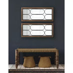 Miroir décoratif à carreaux Kate and Laurel Spechett, 13x30, brun noyer