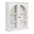 Kate and Laurel Walsted Decorative Wood Arch Cabinet, 24x8x28, White