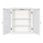 Meuble d'appoint décoratif en bois à arche Kate et Laurel Walsted, 24x8x28, Blanc