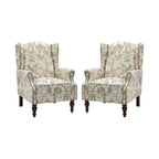 Fauteuil Theodor avec pieds fuseau pour salon et chambre à coucher, ensemble de 2 fauteuils club | ART OF LIVING DESIGNS