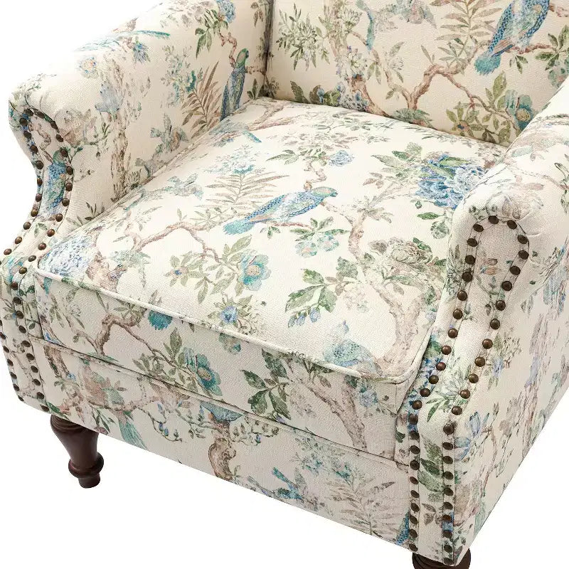 Fauteuil Theodor avec pieds fuseau pour salon et chambre à coucher, ensemble de 2 fauteuils club | ART OF LIVING DESIGNS