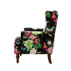 Fauteuil Theodor avec pieds fuseau pour salon et chambre à coucher, ensemble de 2 fauteuils club | ART OF LIVING DESIGNS