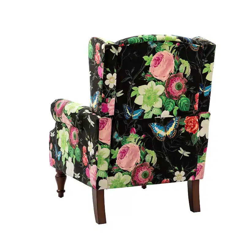 Fauteuil Theodor avec pieds fuseau pour salon et chambre à coucher, ensemble de 2 fauteuils club | ART OF LIVING DESIGNS