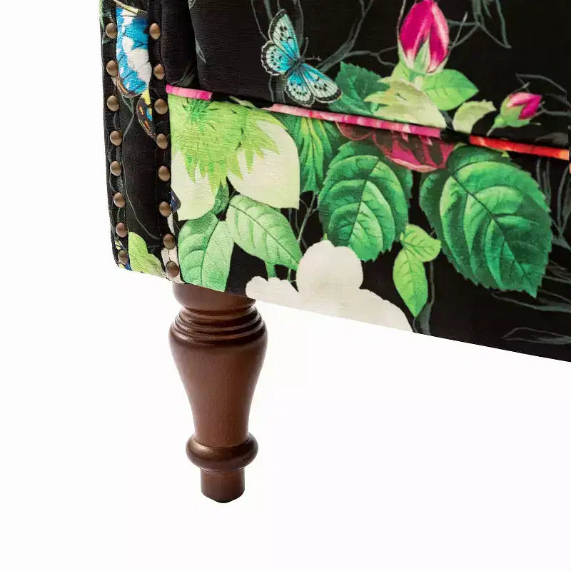 Fauteuil Theodor avec pieds fuseau pour salon et chambre à coucher, ensemble de 2 fauteuils club | ART OF LIVING DESIGNS