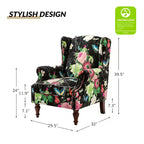 Fauteuil Theodor avec pieds fuseau pour salon et chambre à coucher, ensemble de 2 fauteuils club | ART OF LIVING DESIGNS