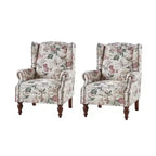 Fauteuil Theodor avec pieds fuseau pour salon et chambre à coucher, ensemble de 2 fauteuils club | ART OF LIVING DESIGNS