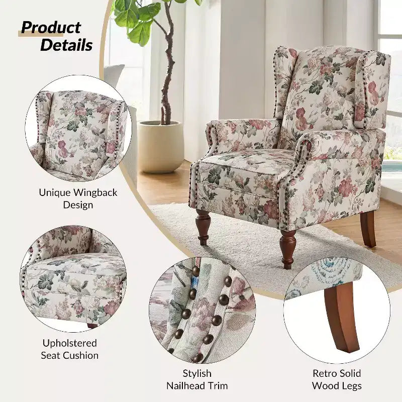 Fauteuil Theodor avec pieds fuseau pour salon et chambre à coucher, ensemble de 2 fauteuils club | ART OF LIVING DESIGNS