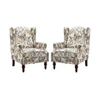 Fauteuil Theodor avec pieds fuseau pour salon et chambre à coucher, ensemble de 2 fauteuils club | ART OF LIVING DESIGNS