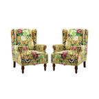 Fauteuil Theodor avec pieds fuseau pour salon et chambre à coucher, ensemble de 2 fauteuils club | ART OF LIVING DESIGNS