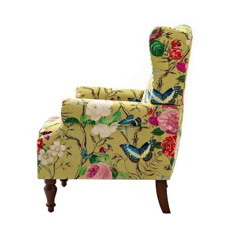 Fauteuil Theodor avec pieds fuseau pour salon et chambre à coucher, ensemble de 2 fauteuils club | ART OF LIVING DESIGNS