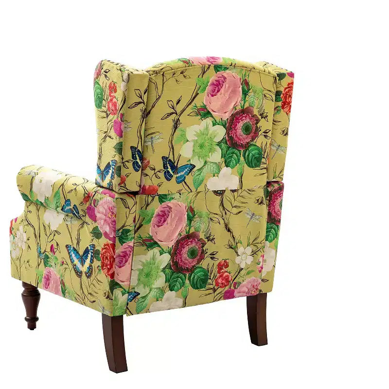 Fauteuil Theodor avec pieds fuseau pour salon et chambre à coucher, ensemble de 2 fauteuils club | ART OF LIVING DESIGNS