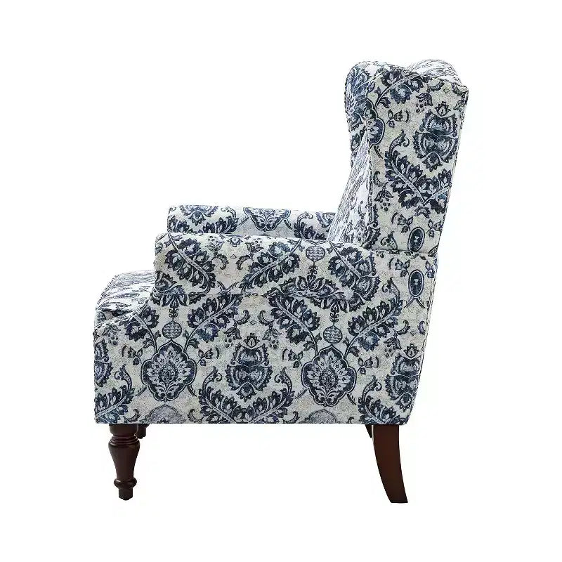 Fauteuil Theodor avec pieds fuseau pour salon et chambre à coucher, ensemble de 2 fauteuils club | ART OF LIVING DESIGNS