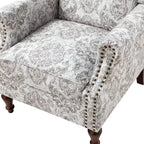 Fauteuil Theodor avec pieds fuseau pour salon et chambre à coucher, ensemble de 2 fauteuils club | ART OF LIVING DESIGNS