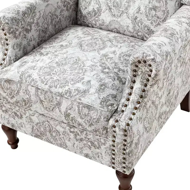 Fauteuil Theodor avec pieds fuseau pour salon et chambre à coucher, ensemble de 2 fauteuils club | ART OF LIVING DESIGNS