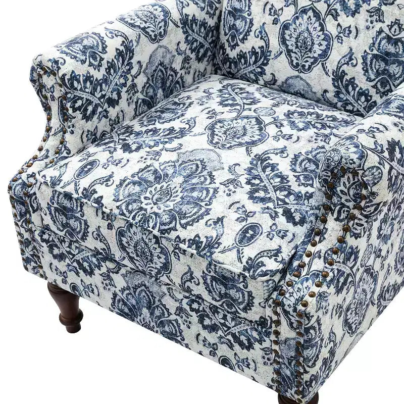 Fauteuil Theodor avec pieds fuseau pour salon et chambre à coucher, ensemble de 2 fauteuils club | ART OF LIVING DESIGNS